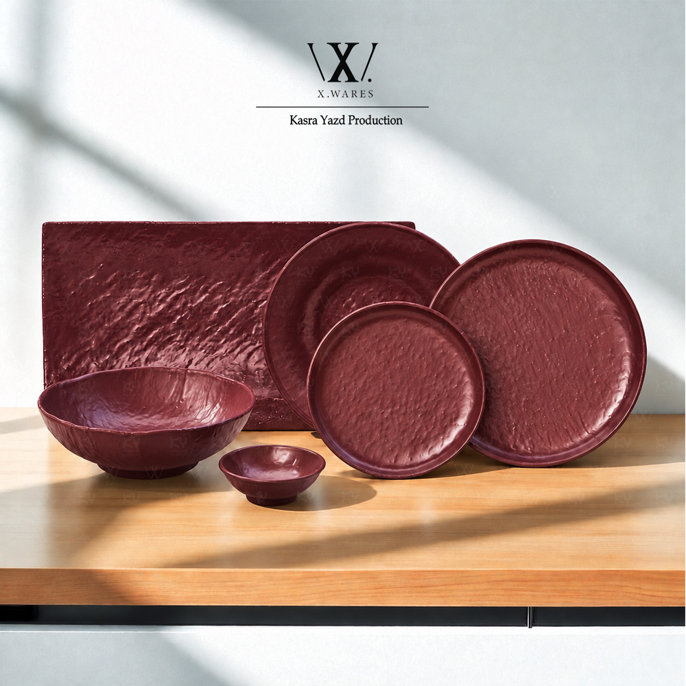سرویس 26 پارچه ایکس ورز- مدل الیت - Maroon